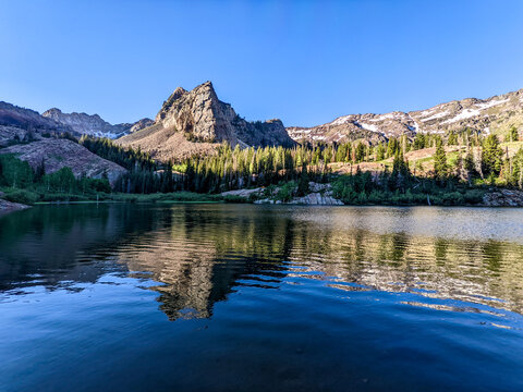 Summer Hiking Views of Lake Blanche Lake Utah Salt Lake City