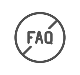 Info and help desk icon outline and linear vector.	
