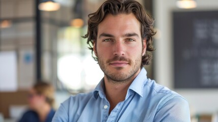 Obraz premium handsome executive man smiling at the camera