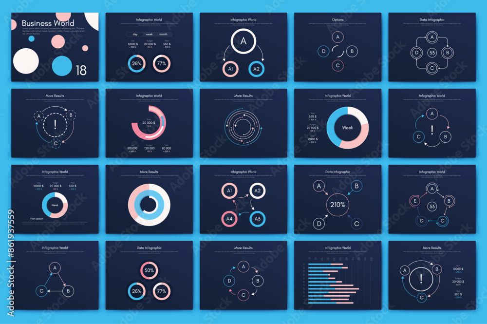 Wall mural vector graphics infographics with mobile phone. template for creating mobile applications, workflow 