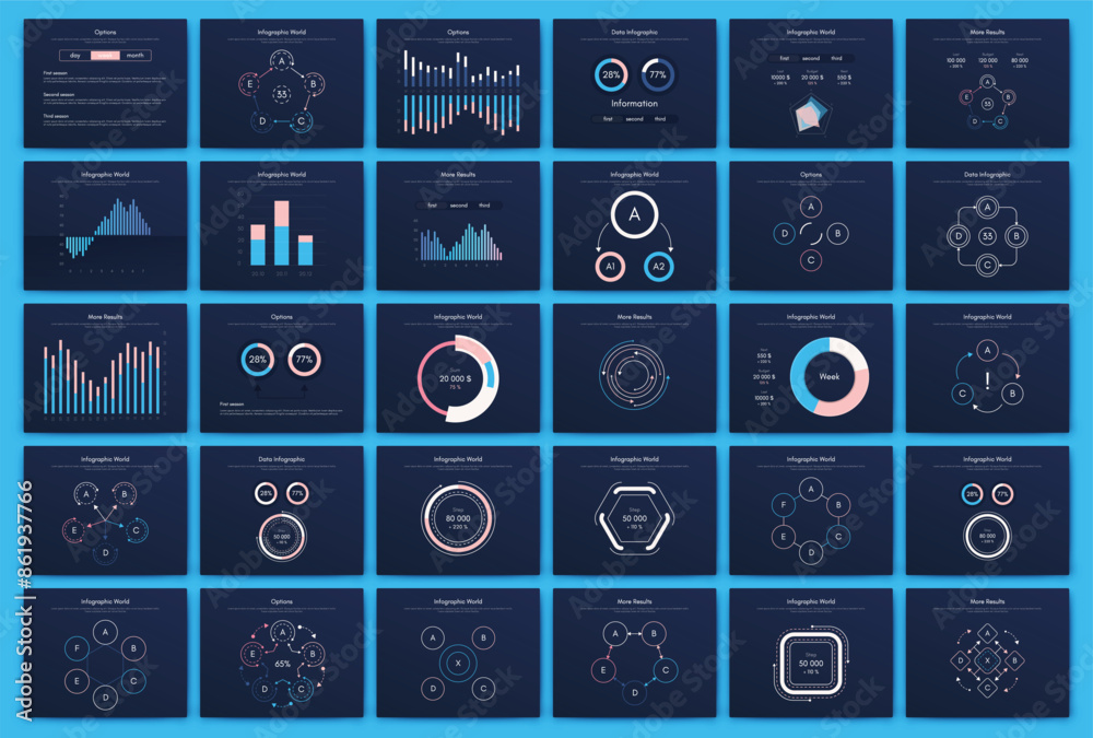Wall mural vector graphics infographics with mobile phone. template for creating mobile applications, workflow 