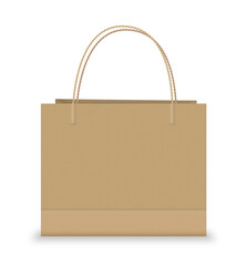 brown shopping paper bags with rope string lace front