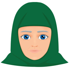 profile of muslim grandmother with glasses