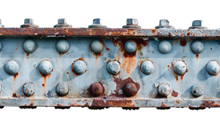 Rusted steel beam with rivets. Weathered and rusty steel beam with rivets, industrial background or texture.