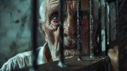 grandfather inside a prison