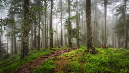 Amazing photos of dense and beautiful forests, showing an atmosphere full of green and lush trees.