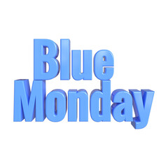 3D Blue Monday 3d rendering
