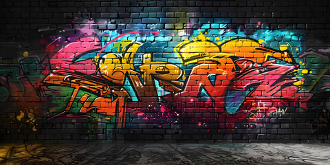 Bright graffiti on the wall