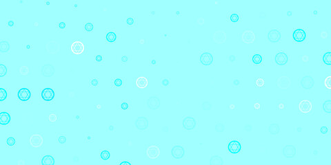 Light BLUE vector backdrop with mystery symbols.