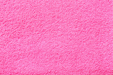 Closeup view of pink towel texture as background