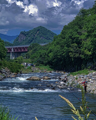 river in the mountains