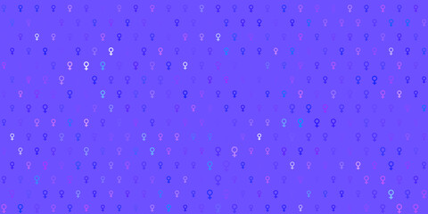 Light Purple vector backdrop with women power symbols.