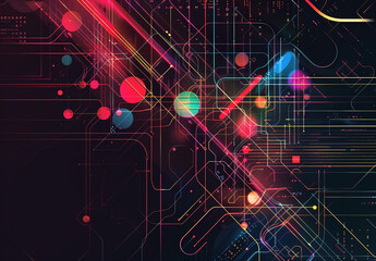 Obraz premium Abstract Technology Network Background Illustration