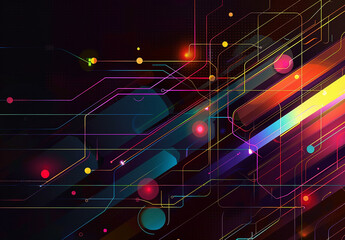 Fototapeta premium Abstract Technology Network Background Illustration