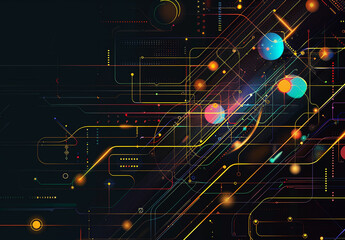 Obraz premium Abstract Technology Network Background Illustration