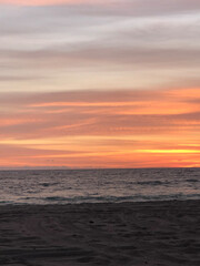 beautiful sunset over the sea 