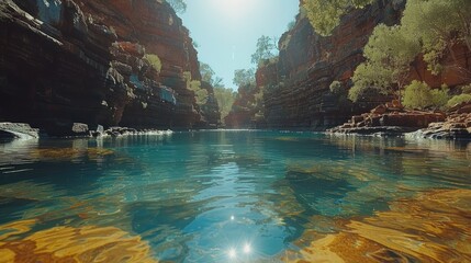 Tranquil Pool in a Gorge, Western Australia