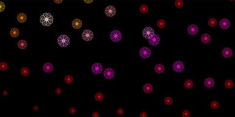 Dark Pink, Yellow vector texture with memphis shapes.