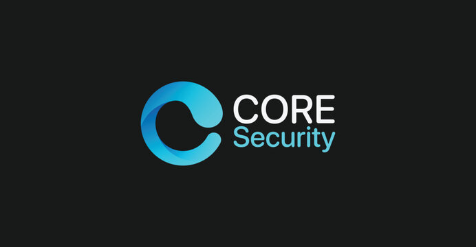 C lettre Logo for cybersecurity emphasising the system core security, Gradient Blue cyber security consultant firm, C logotype, C, Capital, blue, light colors, Technologie, branding, computer science