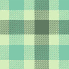 Up texture tartan textile, net pattern vector background. Mens shirt check fabric plaid seamless in light and mint colors.