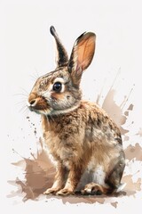 Fototapeta premium Rabbit on White Background