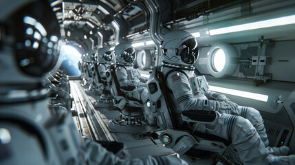 Fototapeta premium Experience the isolation and beauty of a space station in orbit. 