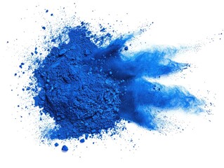 Blue Powder on White Surface