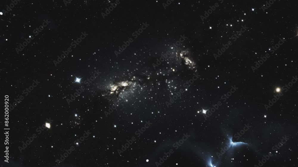 Canvas Prints dark space with stars and space dust.