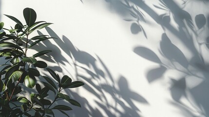 Genuine Plant Shadow on the Wall
