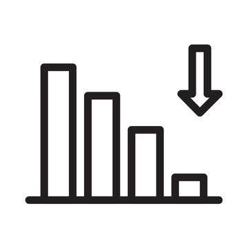 loss chart money  business icon