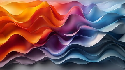 An abstract depiction of fluidity with flowing lines, curves, and a harmonious blend of colors, evoking a sense of motion and grace in design. Illustration, Minimalism,