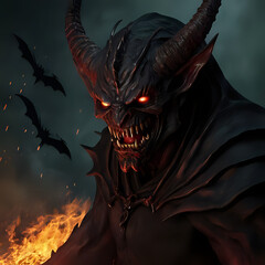 demon, fallen angel, hell, evil,