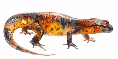 Obraz premium Lizard on white background