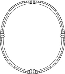 Oval vintage vector crest frame. Vintage wedding monogram frame.