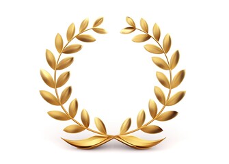 
laurel,Gold award wreath on white background vector illustration