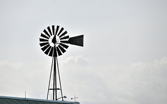 Old Windmill in Silhouette