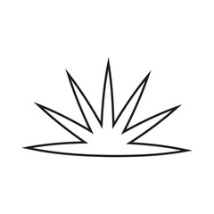 grass vector simple flat icon.