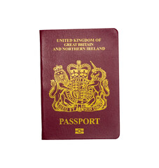 British citizen passport on white background
