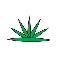 grass vector simple flat icon.