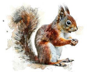 Obraz premium Squirrel on White Background
