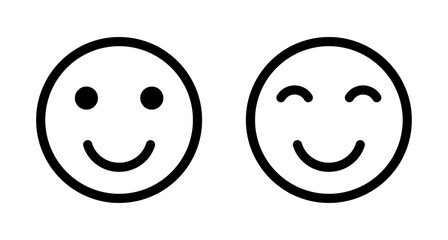 Smile icon vector isolated on white background. Smile vector icon. Emoticon Icon vector. Emoji