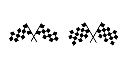 Race flag icon vector isolated on white background. Competition sport flag line vector icon. Racing flag. Start finish flag. Checkered. Start