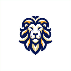 simple lion head logo design