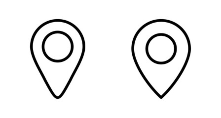 Pin icon vector isolated on white background. Location icon. Map pointer icon. Point. Locator. Address