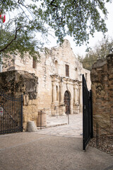 Exterior view of historic Alamo in San Antonio Texas