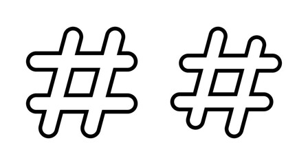 Obraz premium Hashtag icon vector isolated on white background. hashtag vector icon