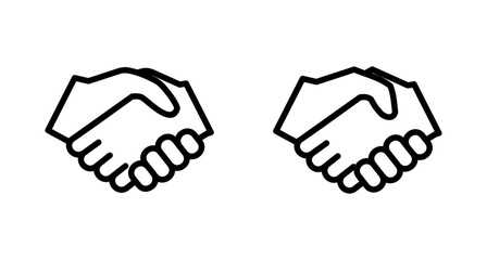 Business handshake icon vector isolated on white background. Handshake icon vector. contract agreement. Trust icon vector. Deal. Done. partnership icon