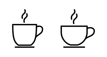 coffee cup icon vector isolated on white background. Coffee cup icon. Coffee vector icon. Tea