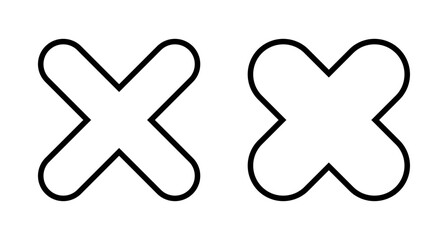 Obraz premium Close icon vector isolated on white background. Delete icon. remove, cancel, exit symbol