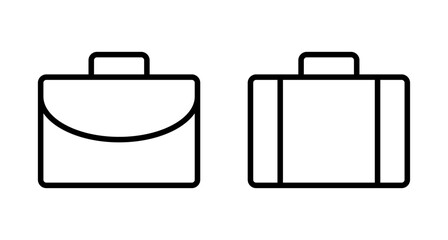 Briefcase icon vector isolated on white background. Briefcase vector icon